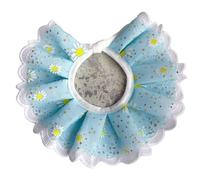 Cat Dog Collar Pet Collar Cat Kitten Flower Lace Bow Bell String Bib Necklace Neck Strap Decor with(Color6,L)