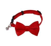 Cat Dog Collar Velvet Cat Collar Solid Color Bowknot Puppy Chihuahua Collars with Bell Adjustable Safety Buckle Cats Bow Tie Pets Accessories(Color5)