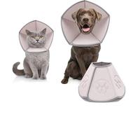 Cat Dog Cone Collar Adjustable Protective After Surgery Prevent Pets From Bite Licking Scratching Touching Wound(M)