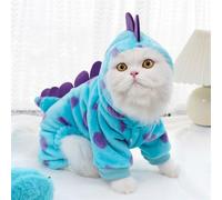 Cat Dog Costumes Dinosaur Shape Pet Costumes with Leash Hole,Warm in Winter Cute Pet Outfits Large Cat Dresses Kawaii Funny Clothes (Dinosaur,XX-Large)