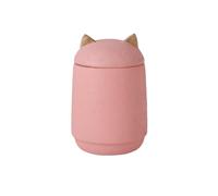 Cat Dog Cremation Urn Portland Cement with Sealed Lid, 6.3x3.9x3.9 in | Moisture-Proof, Desktop Storage Jar, Compact Decorative, Pet Memorial, for Pet Burial, Black