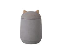 Cat Dog Cremation Urn Portland Cement with Sealed Lid, 6.3x3.9x3.9 in | Moisture-Proof, Desktop Storage Jar, Compact Decorative, Pet Memorial, for Pet Burial, Black