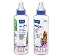 Cat & Dog Ear Cleaner Bundle - 2x125ml Epiotic Ear Cleaner for Dogs and Cats in *New* Eco Bottle and Stelr Pets Ear Care Guide