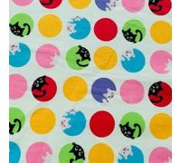Cat & Dog Fabric - 100% Cotton Printed Fabric - Pet-Themed Animal Material - 44” Wide - Ideal for Quilting, Crafts & Sewing Projects, Pets (Cat Cirles, Half Metre)