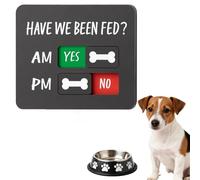 Cat Dog Feeding Reminder Supplies With Magnet, Pet FeedTracker With Have We Been Fed, Magnetic Prevent Overfeeding Chart, AM PM Feed Sign With Yes No Option, Acrylic Slider Sign For Fridge