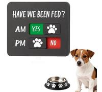 Cat Dog Feeding Reminder Supplies With Magnet, Pet FeedTracker With Have We Been Fed, Magnetic Prevent Overfeeding Chart, AM PM Feed Sign With Yes No Option, Acrylic Slider Sign For Fridge