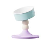 Cat Dog Food Bowl and Water Bowl | Rotatable Dog Bowl with Adjustable Stand - Indoor Cat Feeder Dish, Raised Ceramic Puppy Bowl for Cats, Puppies, Kittens