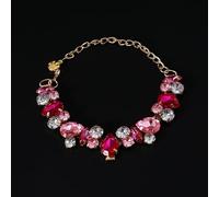 Cat Dog Gems Collar - Luxury Bling Diamond Pearl Adjustable Jewelry Chain, Crystal Waterdrop Metal Wedding Collar Necklace for Small Medium Pets Birthday Holiday Party (#1,L)