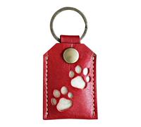 Cat Dog Hair Collector Keychain, Leather Dog Cat Hair Keepsake Keyring, Cute Kitten Puppy Hairs Collector Keyring, Transparent Cats Dogs Pet Memorial Keychains, for Pet Supplies