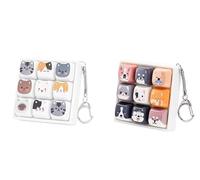 Cat Dog Keyboard Clicker Keychain Combo 2-Pack Stress Relief Gadget