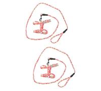 Cat Dog Leash Kitten Leash Cat Walking Harness and Leash Step in Vest Harness Leash for Cats Harnesses and Leashes Escap (Ax2pcs 150x10cmx2pcs)