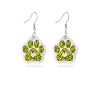 Cat Dog Paw Print Earrings for Women Stainless Steel Fashion Heart Footprint Earring Cute Dog Cat Animal Paw Print Earrings, S, Alloy Steel, No Gemstone
