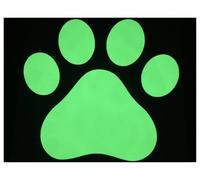 Cat Dog Paw Print Glow in The Dark Sticker (Large) - Peel and Stick!