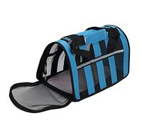 Cat Dog Pet Carrier Bag Shoulder Bag Foldable Breathable Mesh Handbag Portable Pet Travel Transport Carrier Box Airline Approved Soft-Sided Carrier for Cat Dog Rabbit Puppy Teddy (Blue, S:34x24x24CM)