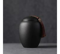Cat Dog Pet Cremation Urn Black Ceramics Ash Urn Sealed Cremation Funeral Ashes Keepsake Small Animals Pet Dog Cat Memorial Suitable Burial For Dogs Cats Ashes, S