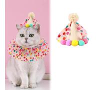 Cat Dog Princess Costumes Puppy Cat Birthday Bandana,Cute Lace Dog Bib Scarf and Christmas Hat,Cat Birthday Outfit Party Hat Dog Costumes for Small Medium Cats & Doggy