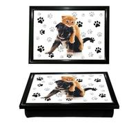 Cat & Dog Puppy Lap tray with Adorable Pet Print for enjoying meals For Cozy Moments Furry Friends Home Office Breakfast Dinner Food Drinks Serving Trays