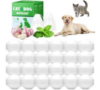 Cat Dog Repellent for Gardens UK - 24 Pcs Natural Peppermint Oil Dog Deterrent Balls Outdoor Indoor, Long Lasting Animal Repellent for gardens, Lawns & Yards