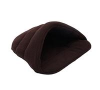 Cat Dog Snuggle Sack Soft Polar Fleece Guinea Pig Bed Winter Warm Pet Nest Kitten Tent Four Seasons Universal Pet Sleeping Bed (M,Dark coffee)
