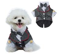 Cat Dog Tuxedo Suit,Pet Wedding Outfit Puppy Birthday Party Formal Costume Shirt Prince Clothing for Small Medium Dog_L(Style 6)