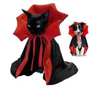 Cat/Dog Vampire Costume, Cute Funny Scary Pet Cape Cloak Clothes for Kitten & Small Medium Large Dogs, Dress Up Outfit for Halloween Cosplay (Medium)