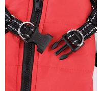 Cat Dog Winter Jacket Vest Coat with D Ring Zipper Puppy Comfortable Outdoor Girl(Red,S)