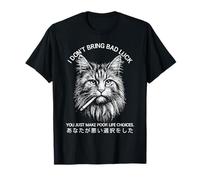 Cat Don't Bring Bad Luck Japanese Vintage T-Shirt