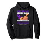 Cat Don't Judge Me You Have No Idea Fibromyalgia Awareness Pullover Hoodie