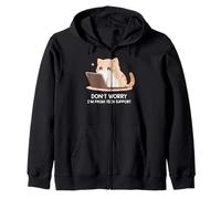 Cat Don't Worry I'm From Tech Support Zip Hoodie