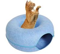 Cat Donut Tunnel | Scratch-Resistant Cat Cave Bed Detachable Donut Tunnels - Reusable Tunnel Bed Caves with Zipper for Cats Kitten