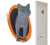 Cat Door Decoration - Small 3D Print Cat Decoration | Decorative Wall Sculpture - Living Room, Study, Bathroom, Interior, Birthday, Friends, Colleagues