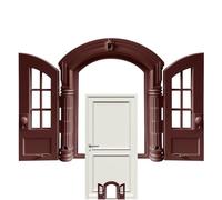 Cat Door for Indoor Use in French Retro Design with