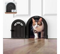 Cat Door for Interior Door - No-Flap Design for Cats Up to 20 lbs, Easy DIY Setup, Secured Installation in Minutes, No Training Needed
