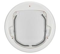 Cat Door Interior Door, Dog Door For Sliding Glass Door Round Plastic Doorway Supply with Transparent Flap Cat Flap Door Doggie Door For Small Dog Cats Doggie Kittens, White Color