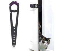 Cat Door Latch, Adjustable Strap for Cats Convenient Entry, Black