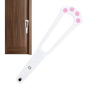 Cat Door Latch | Flexible Rubber Door Bolt | 4 Lengths Adjustable | White Cat Door Alternative Multifunctional Safe Latch for Pet Store, Home