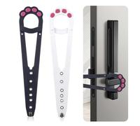 Cat Door Latch,Paw Latch,Cat Door Stop,Alternative Locks Adjustable Dog Door Stopper,Letting Cats in,for Laundry Room, Bathroom, Toilet (Black and White)
