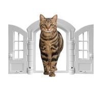 Cat Door - Lockable Cat Doors, Pet Doors For Cats, Rench Retro Pet Supplies, Easy Install Adjustable French Retro Cats Door For Bedroom Garage Window Corner Living Room Doorway Dorm Manor