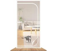 Cat Door Screen, Thick Anti Cat Mesh Door With 3 Size For Dogs Cats Mosquitos, Partition Mesh Cat Door Screen, For Living Room, Kitchen, Bedroom, Cat Door Screen No Escape With Zipper(80x200cm)