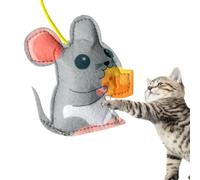 CAT DOOR TOY - Retractable hanging toy with feathers, interactive indoor cat toy, exercise and jumping accessory to awaken hunting instinct and entertainment