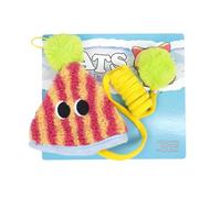 Cat Door Toy - Spring Squeaky Paper Game,with Ball and Spring Squeaky Paper Interactive Cat Toy,for Exercise Boredom Puppy Large Breed Indoor Bedroom Living Room Patio Pet Cage