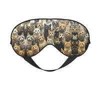 Cat Double Side Eye Mask, Adjustable Strap Eye Mask, Eye Sleep Shade Cover, Blocks Light Eye mask