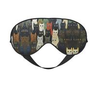 Cat Double Side Eye Mask, Adjustable Strap Eye Mask, Eye Sleep Shade Cover, Blocks Light Eye mask