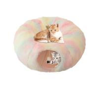 Cat Doughnut Bed, Tunnel Bed for House Cats, Doughnut Cat Beds, Plush Cat Cave, Soft, Removable, Warm Pet Accessories, Cat Sofa for Kittens and Medium Cats