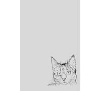 Cat drawing: Lined Notebook/Journal with Premium White Paper, 110 Pages, 6" X 9"