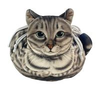 Cat Drawstring Makeup Bag - 6.97 Inches Cute Cosmetic Pouch | Cute Cat Stuff | Funny Organizer for Women Teen Girls Travel Vacation Camping Luggage