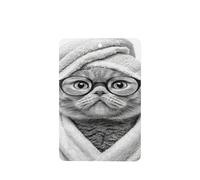 Cat Dressed In A White Bathrobe Car Air Fresheners 4 Pcs Hanging Scented Cards Fragrance Scented Cards For Car Aromatherapy Tablets