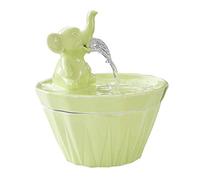 Cat Drinking Fountain,Ceramics,Pet Automatic circulating Water Dispenser,Prevent Dry Burning,Safe not leakelectricity/Green / 1.3L