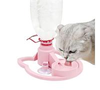 Cat Drinking Fountain Stand - Portable Water Dispenser Holder with Suction Cup | Without Filter Cat Fountain Accessories | For Kittens All Cat Breeds House Flat Balcony Patio Stable Hygienic