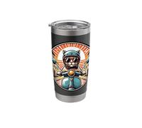 Cat Driving A Moped in Thailand Stainless Steel Insulated Tumbler
